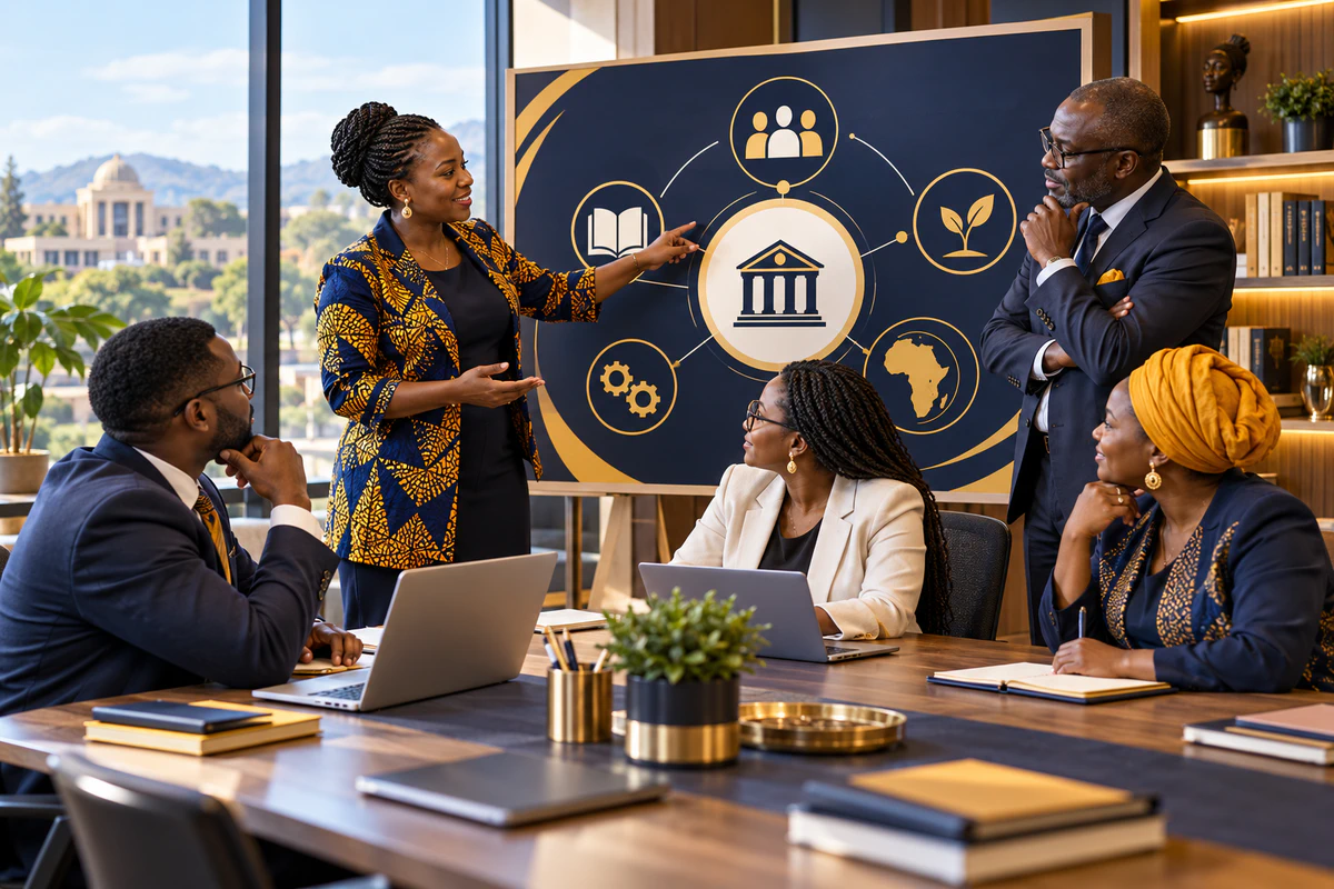 African professionals illustrating Educational Leadership