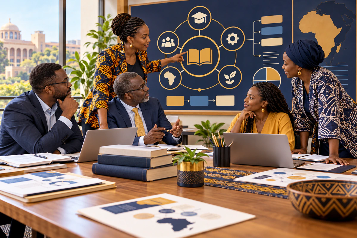 African professionals illustrating Program Development and Academic Restructuring