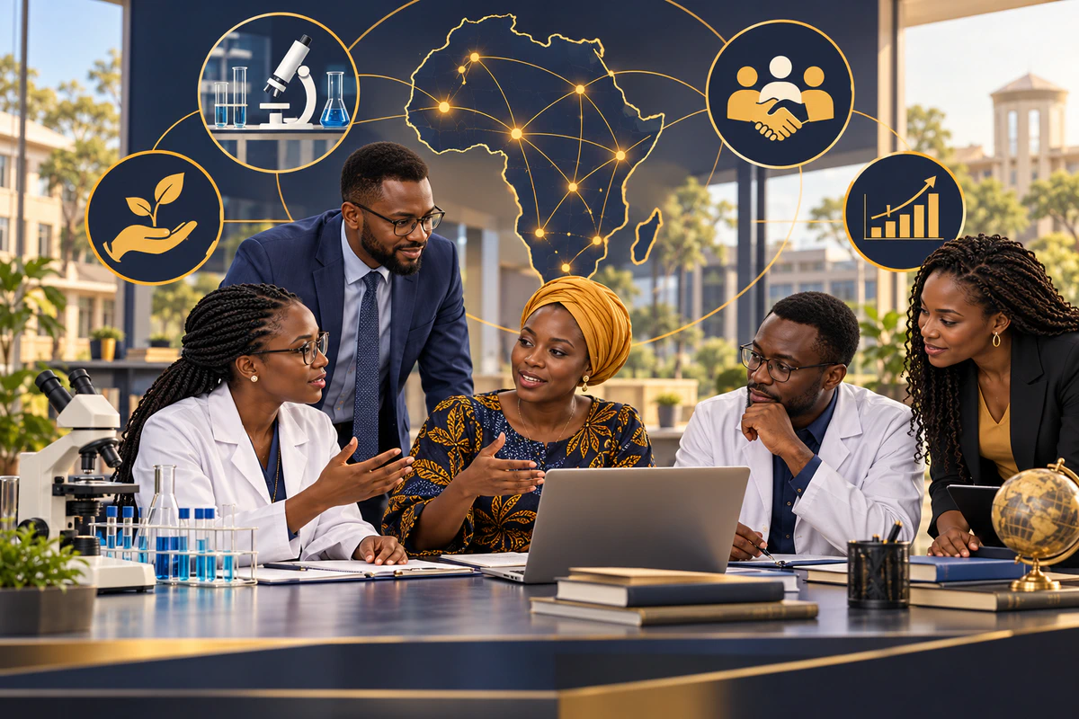 African professionals illustrating Research Enterprise Establishment and Evaluation